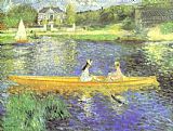 Pierre Auguste Renoir Canvas Paintings - Banks of the Seine at Asnieres
